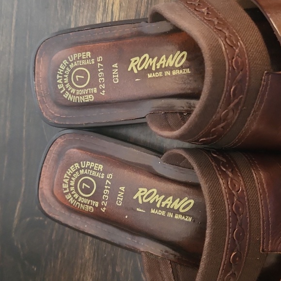 Romano Gina women’s slip on leather sandals size 7 - Picture 7 of 10
